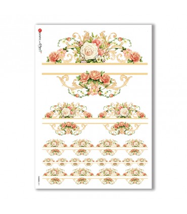 FLOWERS-0219. Carta di riso fiori per decoupage.