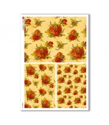 FLOWERS-0222. Rice Paper flowers for decoupage.