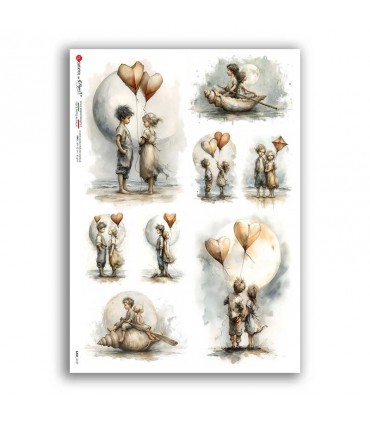 BABY-0127. Rice paper baby for decoupage.