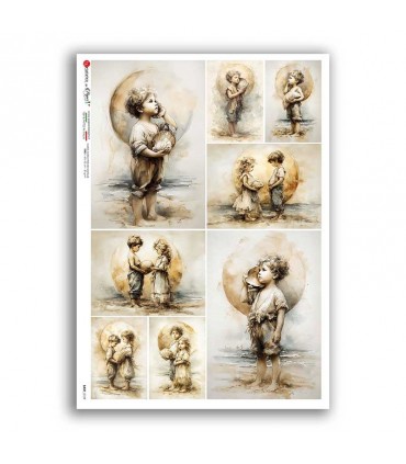 BABY-0129. Carta di riso bambini per decoupage.