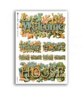 CALLIGRAPHY-0005. Rice paper calligraphy for decoupage.