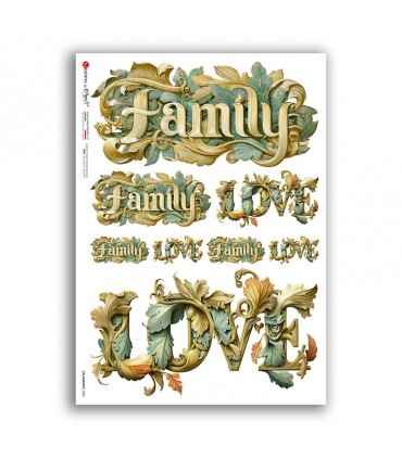 CALLIGRAPHY-0006. Rice paper calligraphy for decoupage.