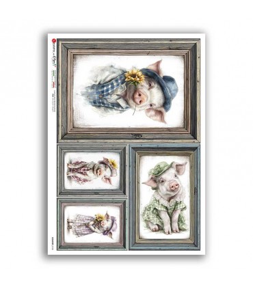 COUNTRY-0100. Country Rice Paper for decoupage.