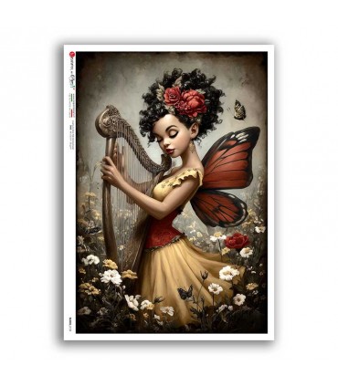 FAIRIES-0133. Carta di riso fate per decoupage.