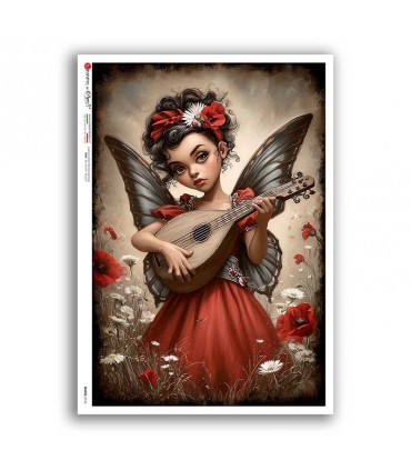 FAIRIES-0134. Carta di riso fate per decoupage.