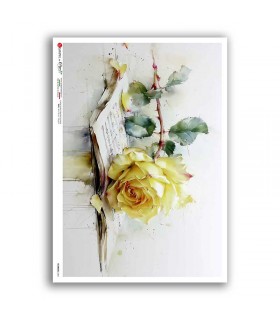 FLOWERS-0461. Papel de Arroz flores para decoupage.