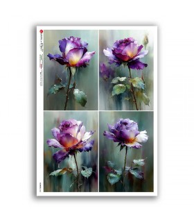 FLOWERS-0462. Rice Paper flowers for decoupage.