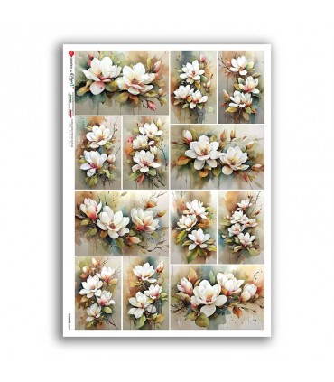 FLOWERS-0469. Rice Paper flowers for decoupage.