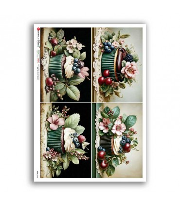 FOOD-0182. Carta di riso cucina per decoupage.