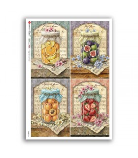 FOOD-0184. Papel de Arroz comida para decoupage.