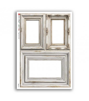 FRAME-0022. Carta di riso cornici per decoupage.
