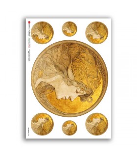 OLD OBJECTS-0055. Carta di riso oggetti vintage per decoupage.