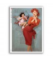 PINUP-0060. Carta di riso pin-up per decoupage.