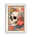 SKULL-0057. Carta di riso teschi per decoupage.