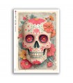 SKULL-0060. Skull Rice Paper for decoupage.