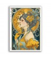 NOUVEAU-0081. Carta di riso art nouveau per decoupage.