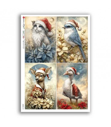 ANIMALS-0292. Papel de Arroz animales para decoupage.