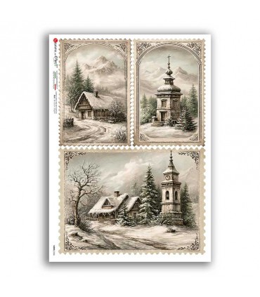 VIEWS-0246. Carta di Riso paesaggi per decoupage