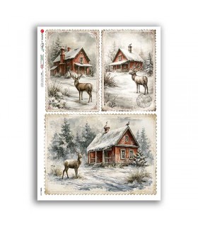 VIEWS-0248. Carta di Riso paesaggi per decoupage