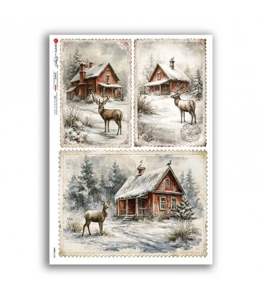 VIEWS-0248. Carta di Riso paesaggi per decoupage