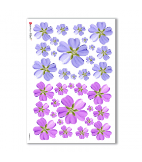FLOWERS-0263. Papel de Arroz flores para decoupage.