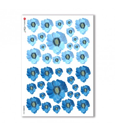 FLOWERS-0265. Rice Paper flowers for decoupage.