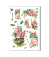 FLOWERS-0269. Papel de Arroz victoriano flores para decoupage.