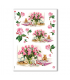 FLOWERS-0271. Carta di riso vittoriana fiori per decoupage.
