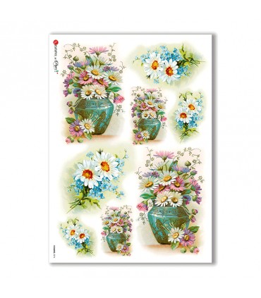 FLOWERS-0274. Victorian Rice Paper flowers for decoupage.