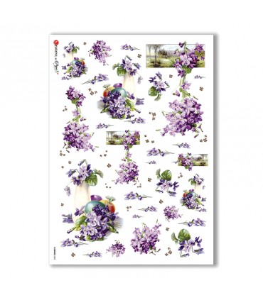 FLOWERS-0285. Victorian Rice Paper flowers for decoupage.