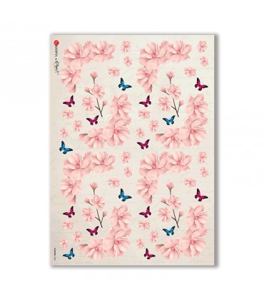 FLOWERS-0303. Victorian Rice Paper flowers for decoupage.