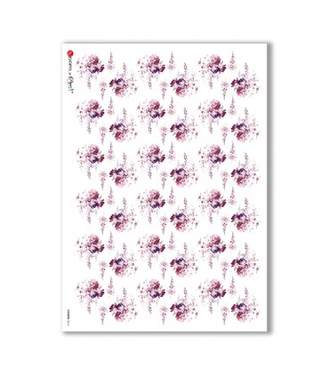FLOWERS-0314. Carta di riso fiori per decoupage.