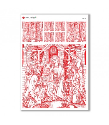 CULT-0001. Carta di riso sacra per decoupage.