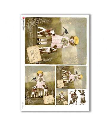 OLD-PHOTOS-0008. Carta di riso vittoriana per decoupage.