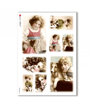 OLD-PHOTOS-0010. Carta di riso vittoriana per decoupage.