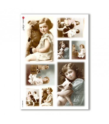 OLD-PHOTOS-0011. Carta di riso vittoriana per decoupage.