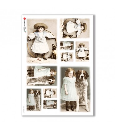 OLD-PHOTOS-0012. Carta di riso vittoriana per decoupage.