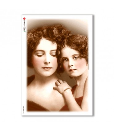 OLD-PHOTOS-0013. Carta di riso vittoriana per decoupage.