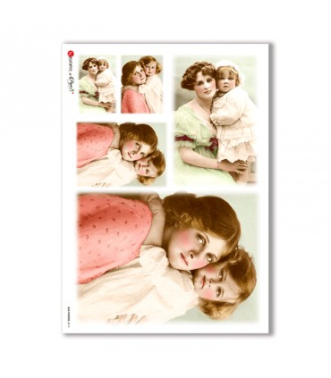 OLD-PHOTOS-0014. Carta di riso vittoriana per decoupage.