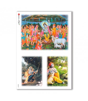 CULT-0007. Papel de Arroz sacras para decoupage.