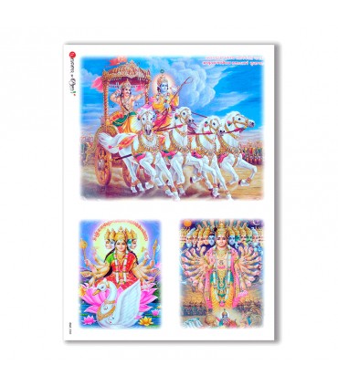 CULT-0008. Papel de Arroz sacras para decoupage.