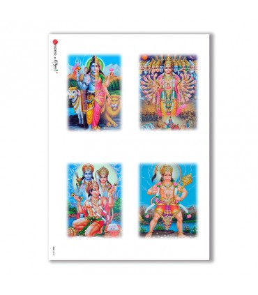 CULT-0010. Papel de Arroz sacras para decoupage.