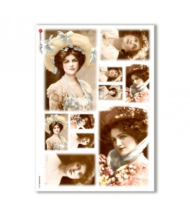 OLD-PHOTOS-0020. Carta di riso vittoriana per decoupage.