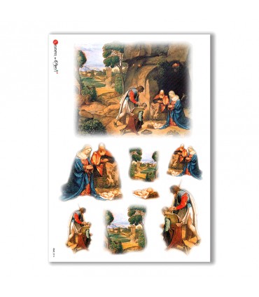 CULT-0014. Papel de Arroz sacras para decoupage.