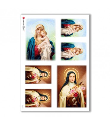 CULT-0016. Papel de Arroz sacras para decoupage.