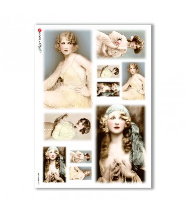 OLD-PHOTOS-0024. Victorian Rice Paper for decoupage.