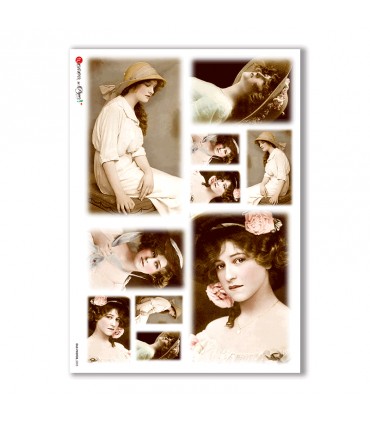 OLD-PHOTOS-0025. Victorian Rice Paper for decoupage.