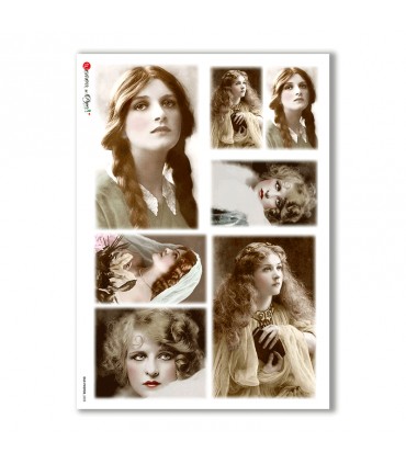 OLD-PHOTOS-0028. Victorian Rice Paper for decoupage.