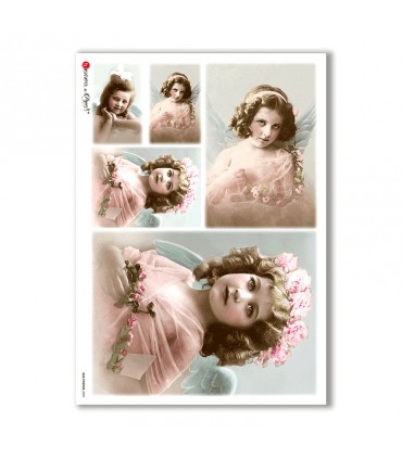 OLD-PHOTOS-0029. Carta di riso vittoriana per decoupage.