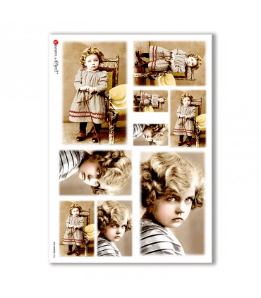 OLD-PHOTOS-0036. Carta di riso vittoriana per decoupage.